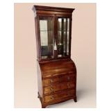 GEORGIAN STYLE DISPLAY CABINET AND DESK