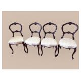 SET OF VICTORIAN DINING CHAIRS, PLUS