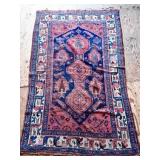SEMI ANTIQUE CAUCASIAN KAZAK CARPET