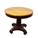 ANTIQUE ROUND MARBLE TOP CENTRE HALL TABLE