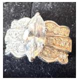 STERLING DIAMOND RING