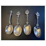 ANTIQUE STERLING SOUVENIR SPOONS
