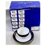 BLUE AND GOLD LIMOGES CHINA