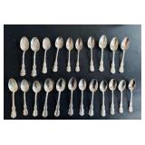 22 STERLING LOUIS XV PATTERN TEASPOONS