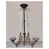 TWO ARM CAST IRON CHANDELIER