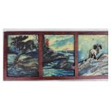 CARVED AND PAINTED FOLK ART WALL PLAQUE