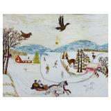 NOSTALGIC COUNTRY WINTER SCENE