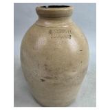 H. SCHULER STONEWARE STORAGE CROCK