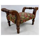 FEDERAL UPHOLSTERED FOOTSTOOL