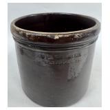 W.E. WELDING STONEWARE BUTTER CROCK