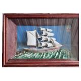 HAND BUILT DIORAMA OF A BARQUE