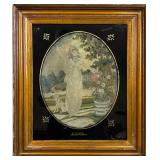 PAIR OF EARLY 19TH C SILK NEEDLEPOINT PORTRAITS