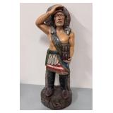 HAND CARVED CIGAR STORE ADVERTISING STATUE