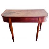 WALNUT D-END TABLE