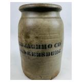 WEST VIRGINIA STONEWARE FOOD CROCK