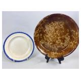 BENNINGTON PIE PLATE AND LEEDS PLATE