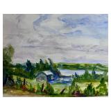 SARKE CANADIAN FARM BY THE RIVER