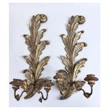 PAIR OF GILDED CANDLE SCONCES