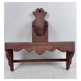 ANTIQUE KNIFE/SPOON RACK WALL BOX