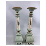 PAIR OF QUEBEC CHURCH CANDLESTICKS