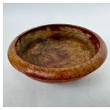 TURNED BURL MAPLE FOOTED BOWL