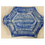 SPATTERWARE BLUE AND WHITE PLATTER
