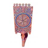 PAINTED AND CARVED DISTAFF