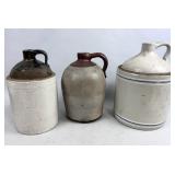 STONEWARE TWO TONE JUGS