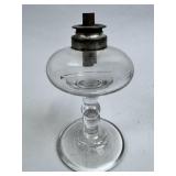 CLEAR GLASS WHALE OIL LAMP