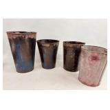 PAINTED TIN SAP PAILS