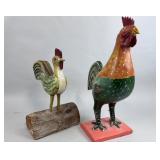 FOLK ART ROOSTERS