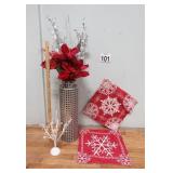 25' Caniser Vase - Pillow Covers & Light-up Tree