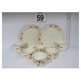 Vtg Hall Autumn Leaf Set