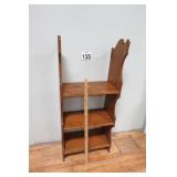 3 Tier Hand Crafted Wood Shelf 12x22x48