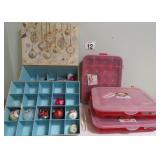 Double Layer Box & Ornament Holders w/ Contents