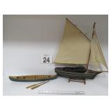 Wood Canoe & Sailboat 15' & 17'