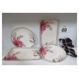Ceramic Tray Plates & Dishes Floral