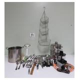 Kitchen w/ Pots - Knives - Vtg Utensils & More