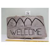 Large Wood Welcome Sign 18x28x4
