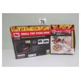 New Grill Top Pizza Oven & 3pc Pizza Set