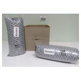 Pair Of Standard sz New Pillows & Folding Bin