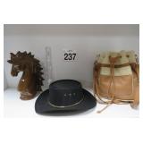 Ceramic 12' Horse - Cowboy Hat & Purse