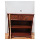 Wood Shelf Unit w/ Drawers 13x35x36