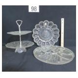 Glass Egg Trays & 2 Tier Server
