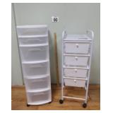 Pair Of Rolling Storage Towers / Carts