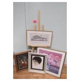 Art Easel & Framed Wall Hangings