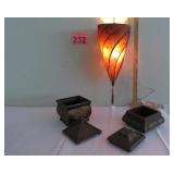 Pottery Barn Hang Lamp & 2 Keepsake Boxes
