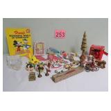 Vtg Mixed Lot w/ Crystal Pig, Christmas & More