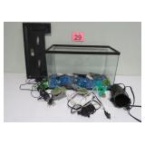 Fish Aquarium w/ Light, Pump & More