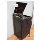 Working Victrola Antique Record Player & More